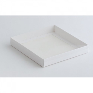 Коробка на 8 печений прозрачная (белая/крафт)